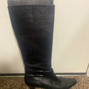 Beautiful, brand new Anne Klein black leather boots size 7 1/2.